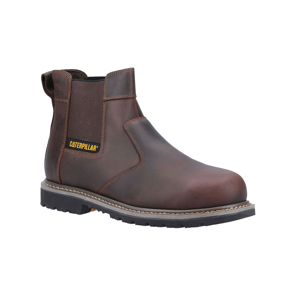 Caterpillar Boots Sale - Caterpillar Powerplant Dealer Astm Mens Safety Boots Brown (750394-RNA)